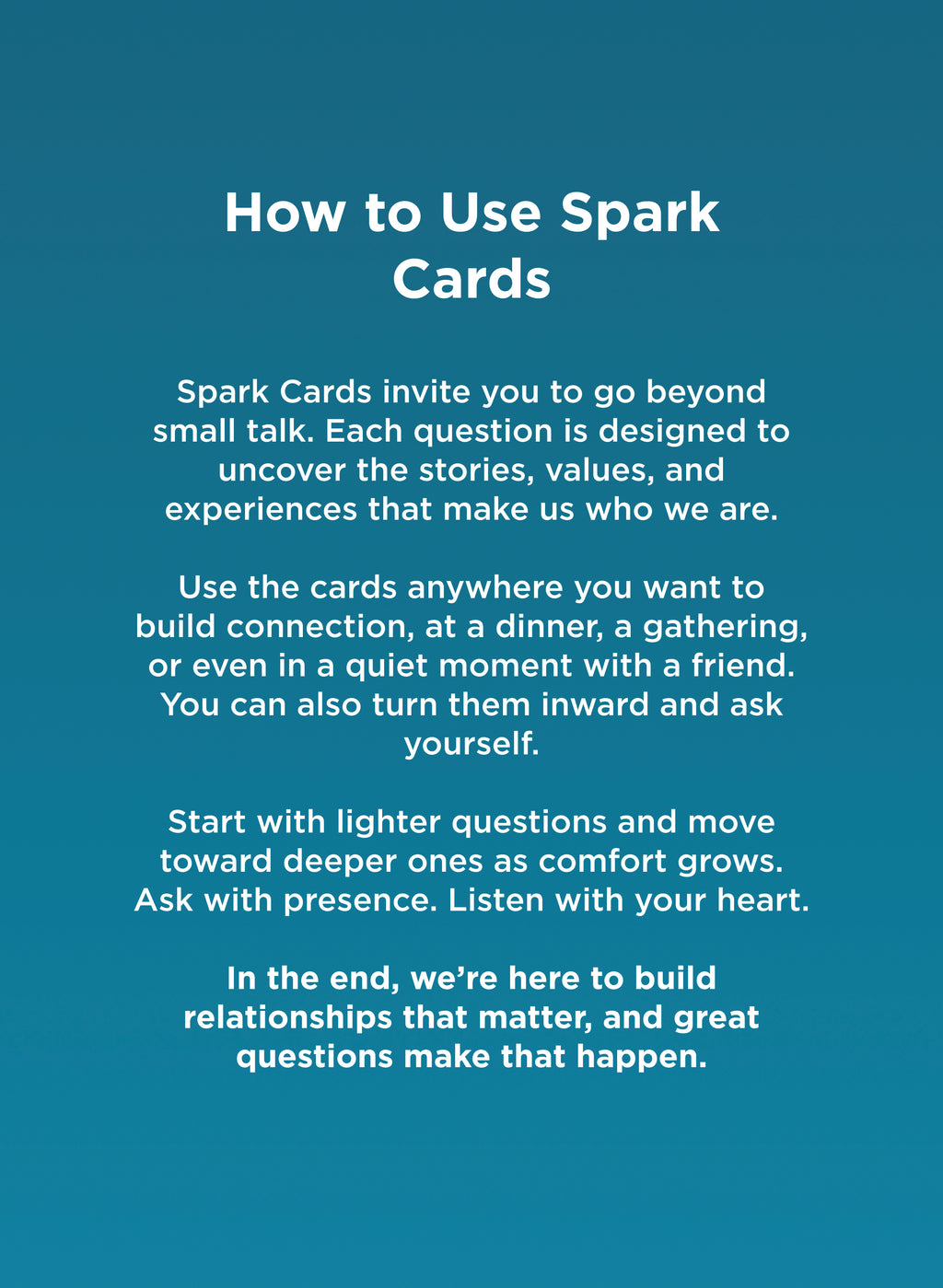 Spark Cards: Conversations That Count