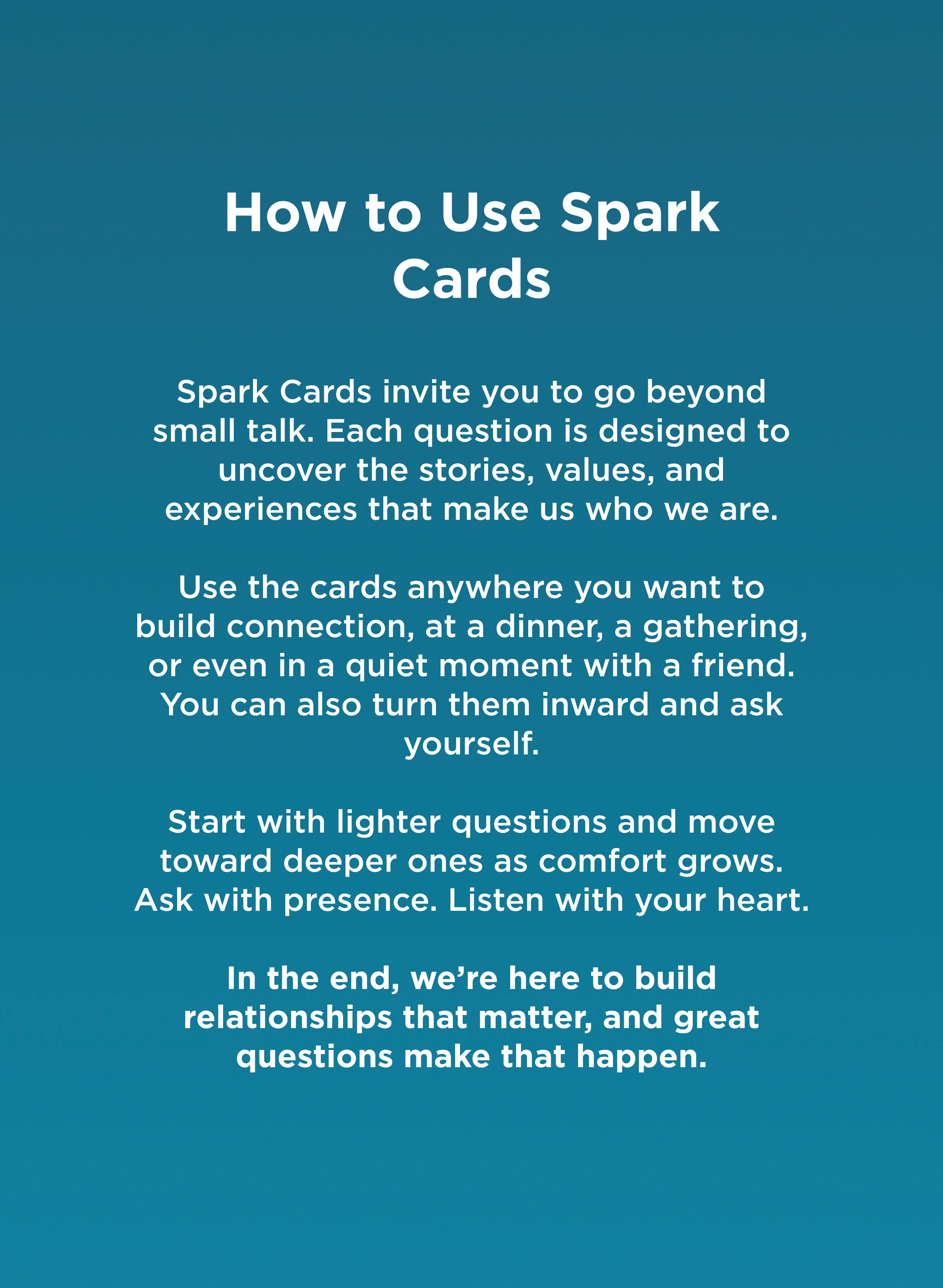 Spark Cards: Conversations That Count